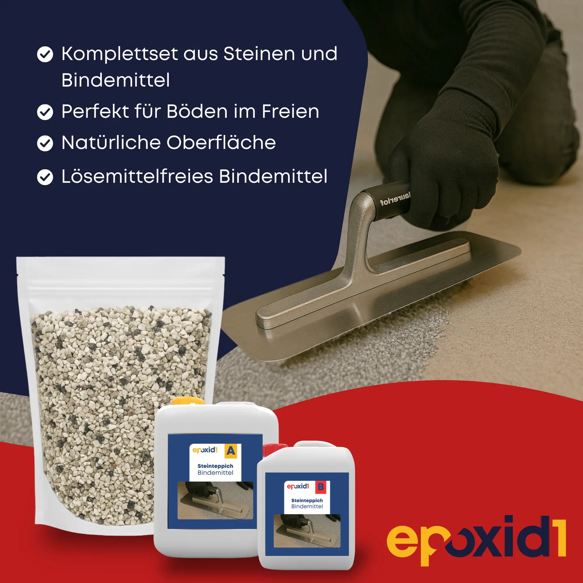 Steinteppich Set AUSSEN - Nero Ebano