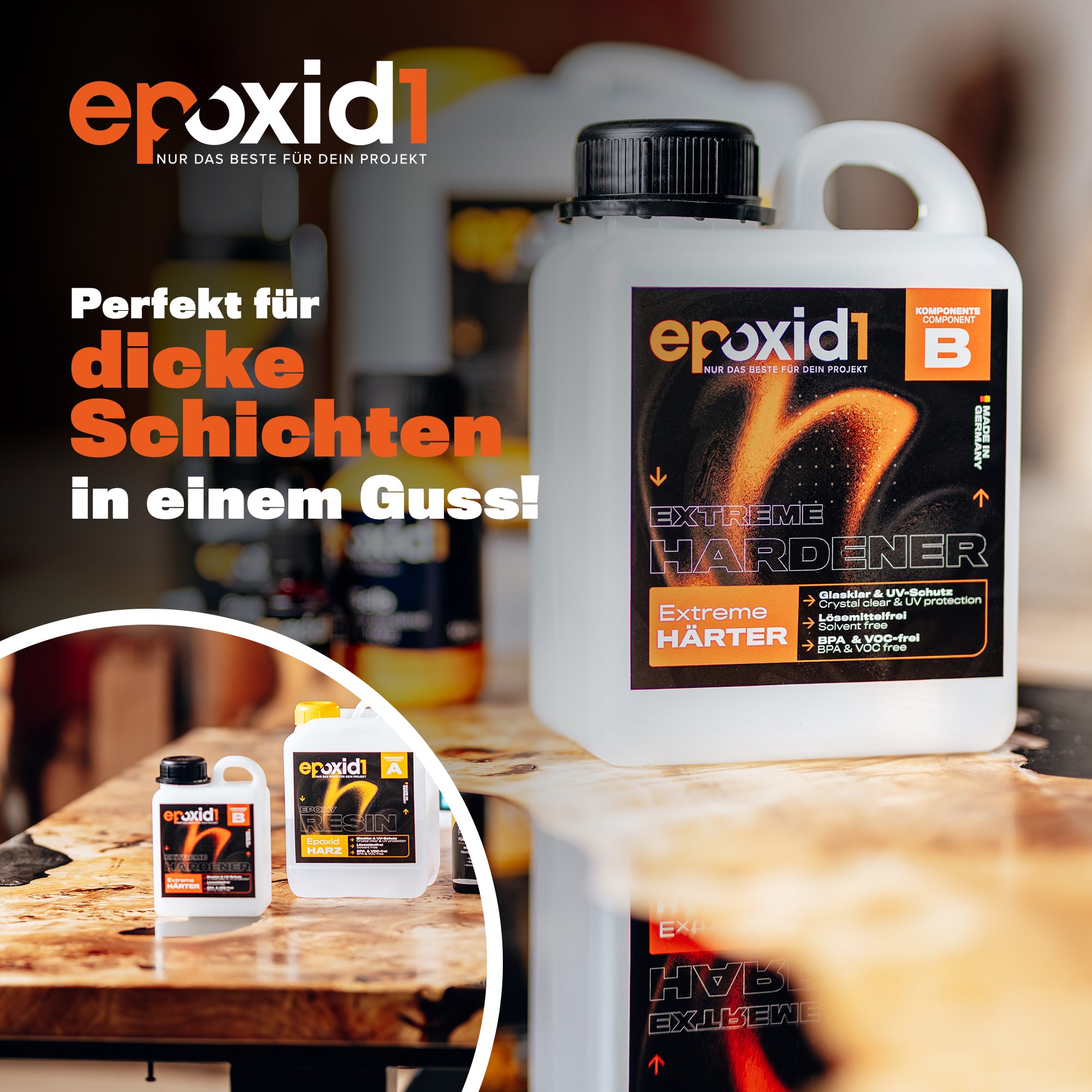 Extreme Epoxidharz mit Härter